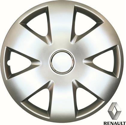 Croatia Cover Σετ Τάσια Αυτοκινήτου Renault Clio III/Megane III 4τμχ 15'' Ασημί