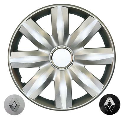 Croatia Cover Σετ Τάσια Αυτοκινήτου Renault Clio/Megane II 4τμχ 14'' Ασημί