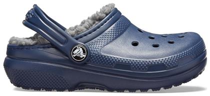 Crocs Ανατομικές Παιδικές Παντόφλες Navy Μπλε Classic Lined