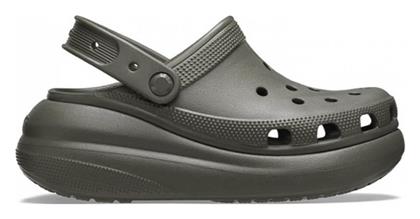 Crocs Classic Crush Ανατομικά Σαμπό Πράσινα