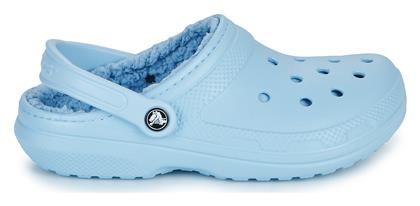 Crocs Classic Fuzz Lined Γυναικεία Σαμπό Μπλε