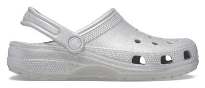 Crocs Classic Glitter Clog Σαμπό Ασημί