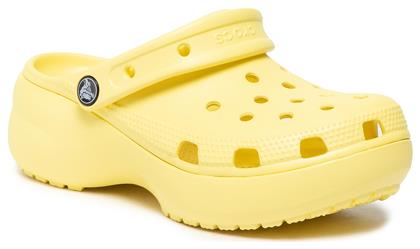 Crocs Classic Platform Clog Ανατομικά Σαμπό Κίτρινα