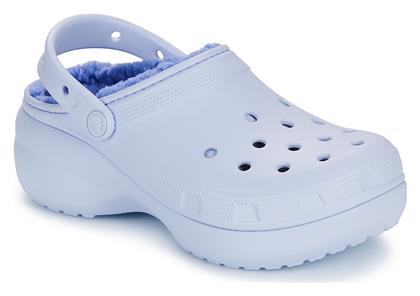 Crocs Classic Platform Lined Clog Γυναικεία Σαμπό Μπλε