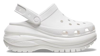 Crocs Mega Crush Ανατομικά Σαμπό Λευκά