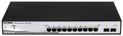 D-Link DGS-1210-10P v1 Managed L2 Switch με 10 Θύρες Gigabit (1Gbps) Ethernet και 2 SFP Θύρες