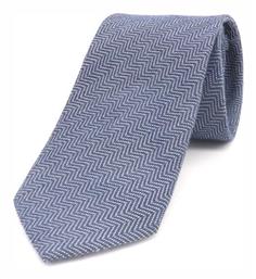 Daniele Alessandrini Ανδρική Γραβάτα Μεταξωτή με Σχέδια σε Μπλε Χρώμα