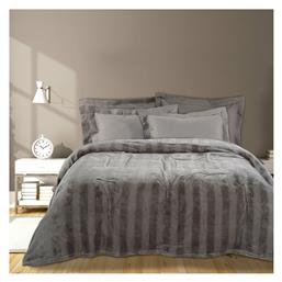 Das Home 0465 Κουβέρτα Fleece Μονή 160x220 Γκρι από το Designdrops