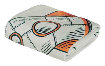 Das Home Κουβέρτα Κούνιας Fleece Blue, Grey, Orange 110x150εκ.