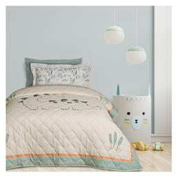 Das Home Παιδικό Κουβερλί Μονό Happy Dino Γκρι, Πρασινο, Σομον 160x220εκ.