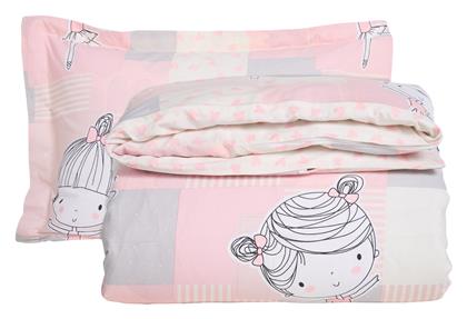 Das Home Σετ Παιδική Παπλωματοθήκη Μονή με Μαξιλαροθήκη Γκρι 160x240εκ.