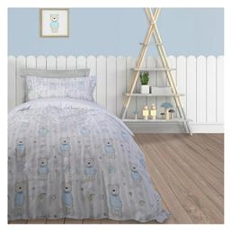 Das Home Σετ Παιδική Παπλωματοθήκη Μονή με Μαξιλαροθήκη Βαμβακερή Γκρι 160x240εκ.