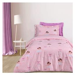 Das Home Σετ Σεντόνια Μονά από Βαμβάκι & Πολυεστέρα Pink 170x260cm 3τμχ