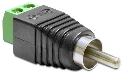 DeLock Adapter RCA male to Terminal Block 2 pin (65417)