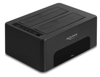 DeLock Docking Station για 2 Σκληρούς Δίσκους SATA 2.5'' / 3.5'' με σύνδεση USB 3.0 (64187)