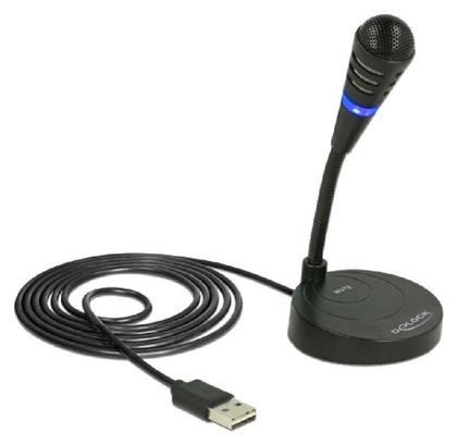 DeLock USB Microphone with base and Touch-Mute Button με Σύνδεση USB