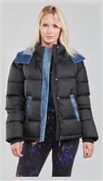 Desigual Austen Κοντό Γυναικείο Puffer Μπουφάν για Χειμώνα Μαύρο