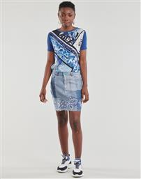 Desigual Be Blue Τζιν Ψηλόμεση Mini Φούστα Μπλε