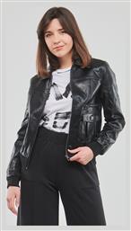 Desigual Dallas Δερμάτινο Γυναικείο Biker Jacket Μαύρο