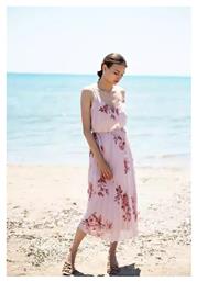 Desiree Midi Φόρεμα Ροζ
