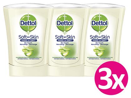 Dettol Aloe Vera Soft On Skin Hard on Dirt No-Touch Recharge 3 x 250ml από το Pharm24