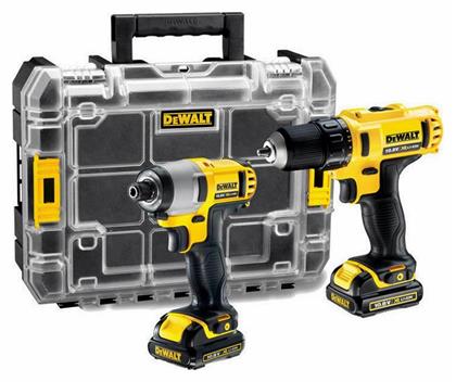 Dewalt DCK211D2T Σετ Δραπανοκατσάβιδο & Παλμικό Κατσαβίδι 10.8V με 2 Μπαταρίες 2Ah και Θήκη