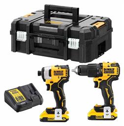 Dewalt Σετ Δραπανοκατσάβιδο & Παλμικό Κατσαβίδι 18V με 2 Μπαταρίες 2Ah και Θήκη