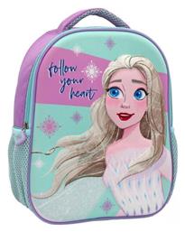 Διακάκης Disney Frozen 2 Go With Your Heart Σχολική Τσάντα Πλάτης Νηπιαγωγείου σε Λιλά χρώμα