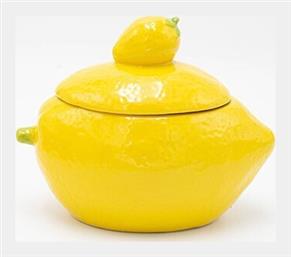 Διακοσμητικό Μπωλ Κεραμικό Κίτρινο 18.2x12.3x14.5cm 2τμχ