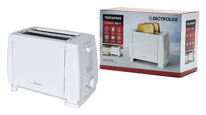 DictroLux Φρυγανιέρα 2 Θέσεων 800W Λευκή