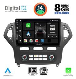 Digital IQ Ηχοσύστημα Αυτοκινήτου για Ford Mondeo 2007-2011 με Clima (Bluetooth/USB/AUX/WiFi/GPS/Apple-Carplay/Android-Auto) με Οθόνη Αφής 10'' από το e-shop