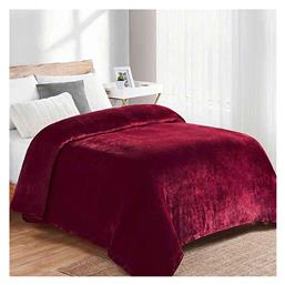 Dimcol Coral Κουβέρτα Fleece Μονή 160x220εκ. 04 Bordeaux