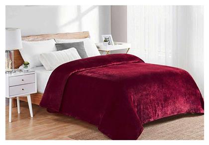 Dimcol Κουβέρτα Fleece Υπέρδιπλη 220x240εκ. Bordeaux 04 από το 24home