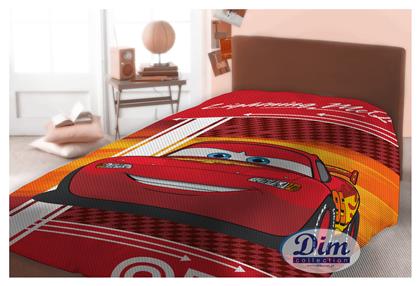 Dimcol Κουβέρτα Πικέ Disney Cars 160x240cm Κόκκινη από το Filinda