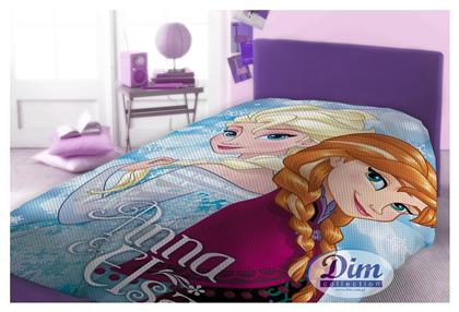 Dimcol Κουβέρτα Πικέ Disney Frozen 160x240cm Γαλάζια από το Filinda