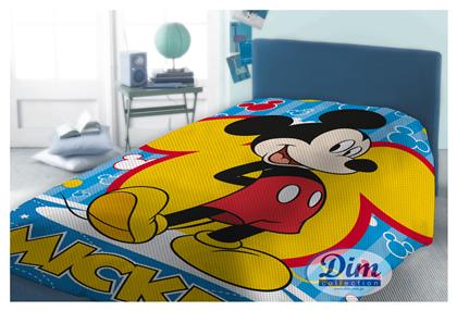 Dimcol Κουβέρτα Πικέ Disney Mickey 160x240cm Πολύχρωμη από το Designdrops