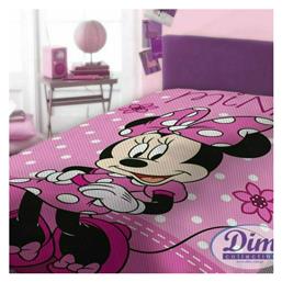 Dimcol Κουβέρτα Πικέ Disney Minnie 160x240cm Ροζ από το Filinda