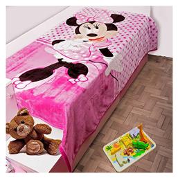 Dimcol Κουβέρτα Βελουτέ Minnie 160x220cm Φούξια