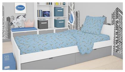 Dimcol Παιδική Παπλωματοθήκη Μονή Birds 14 Sky Blue 160x220εκ. από το 24home