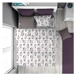 Dimcol Παιδική Παπλωματοθήκη Μονή Βαμβακερή Lilac 160x240εκ.