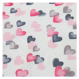 Dimcol Σεντόνι Κούνιας Hearts 12 με Λάστιχο 70x140cm