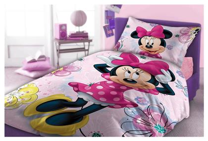 Dimcol Σετ Σεντόνια Μονά Βαμβακερά Home Minnie 853 Pink 160x240cm 3τμχ από το 24home