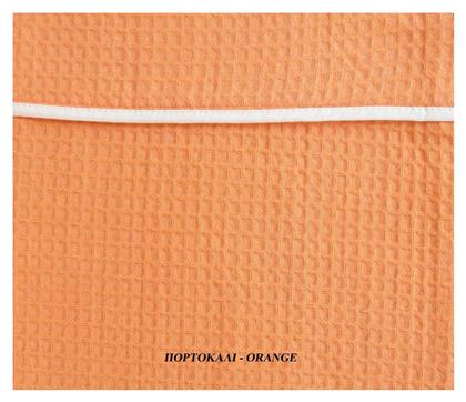Dimcol Solid Κουβέρτα Πικέ Υπέρδιπλη 230x260εκ. Πορτοκαλί