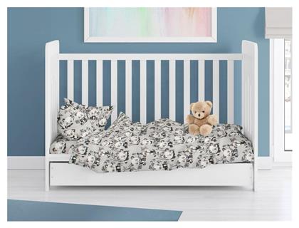 Dimcol Βρεφική Παπλωματοθήκη Bebe Panda Grey 120x160εκ.