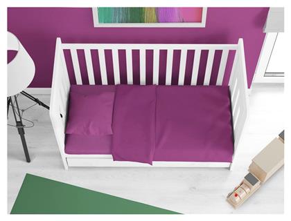 Dimcol Βρεφική Παπλωματοθήκη Bebe Solid Dark Magenta 120x160εκ. από το 24home