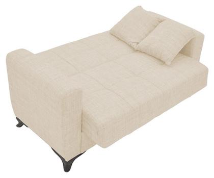 Διθέσιος Καναπές Κρεβάτι Υφασμάτινος 155x85x80εκ. Κρεμ