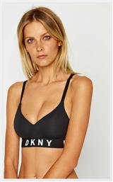 DKNY Γυναικείο Αθλητικό Μπουστάκι Push Up Μαύρο με Επένδυση