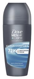 Dove Men Care Advanced Clean Comfort Αποσμητικό 72h σε Roll-On 50ml από το e-Fresh