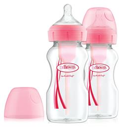 Dr. Brown's Σετ Πλαστικά Μπιμπερό με Θηλή Σιλικόνης για 0+ μηνών 270ml 2τμχ