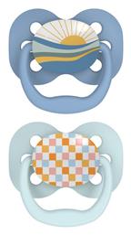 Dr. Brown's Πιπίλες Σιλικόνης Μπλε για 0-6 μηνών 2τμχ